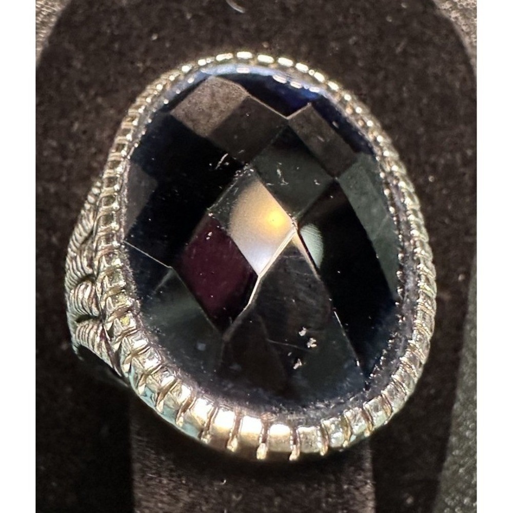 Park Lane Women's Ring Dream Girl Blue Sapphire Faceted Oval Silver Size 8